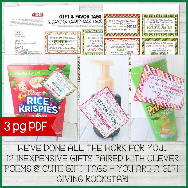 12 Days of Christmas {Gift Tag Kit} PRINTABLE