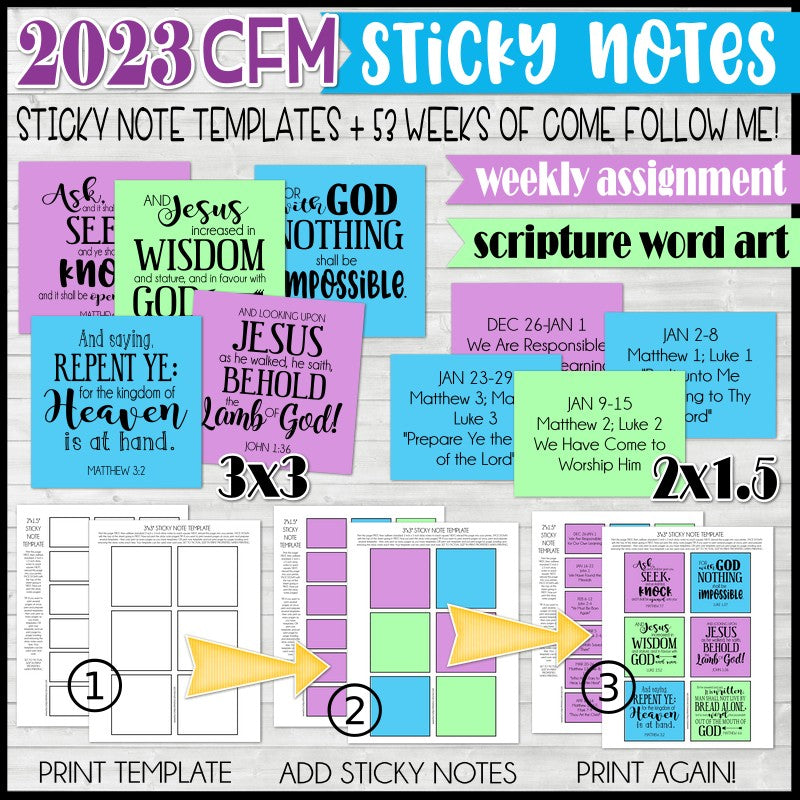 2023 CFM Weekly Sticky Notes {New Testament} PRINTABLE – My Computer is My  Canvas