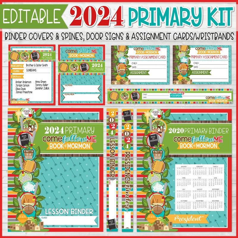 2024 Primary Kit {BINDER, WRISTBANDS, DOOR SIGNS) PRINTABLES – Bloom to ...