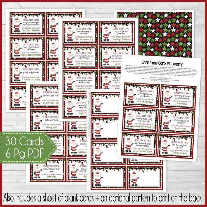 Christmas Carol Pictionary Game PRINTABLE – Bloom to Balm | My Computer is My Canvas christmas-carol-pictionary-game-printable-bloom-to-balm-my-computer-is-my-canvas