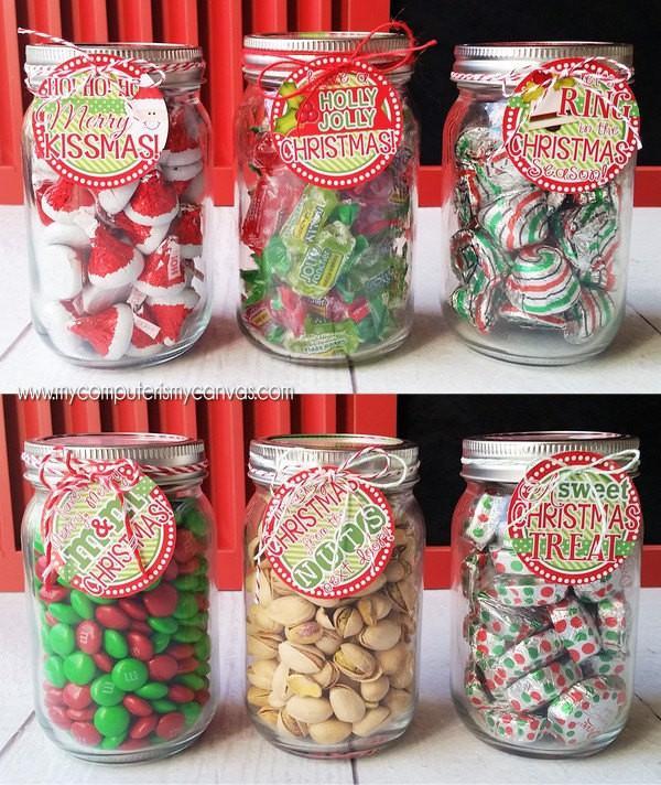 Christmas Peppermint Candy Mini Gift Toppersset of 6 With 6 Gift Tags 