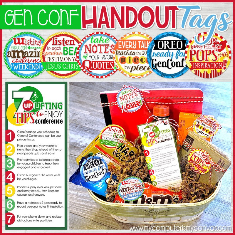 Gift Tags & Favors {GENERAL CONFERENCE} PRINTABLE – My Computer is