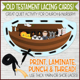 Lacing Cards {OLD TESTAMENT} PRINTABLE