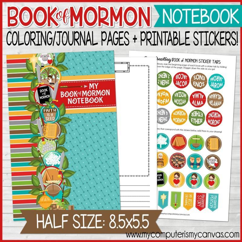 My Book of Mormon Notebook {HALF-SIZE} PRINTABLE – My Computer is My Canvas