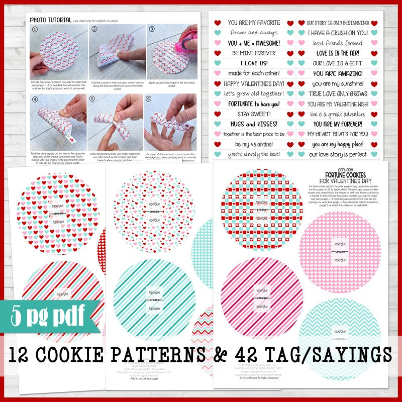 ORIGAMI Fortune Cookies {VALENTINE} Printable – Bloom to Balm | My ...