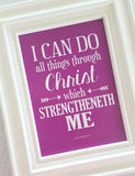 Scripture Print Collection {Philippians 4:13} PRINTABLE-My Computer is My Canvas