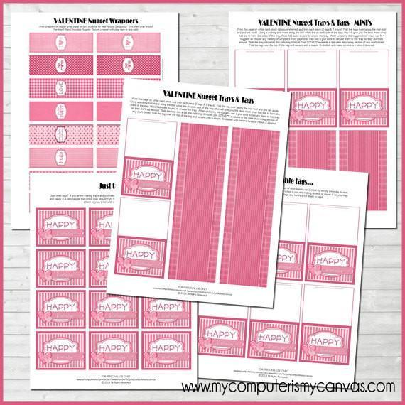 Valentine's Day Nugget Wrappers PRINTABLE – Bloom to Balm | My Computer ...