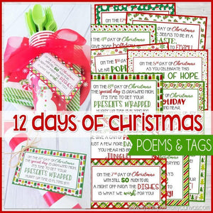 12 Days of Christmas {Gift Tag Kit} PRINTABLE-My Computer is My Canvas