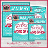 2016 Primary Sharing Time Theme MONTHLY POSTERS - I Know the Scriptures are True, LDS - Printable Instant Download-My Computer is My Canvas