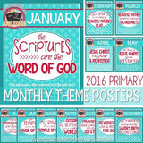 2016 Primary Sharing Time Theme MONTHLY POSTERS - I Know the Scriptures are True, LDS - Printable Instant Download-My Computer is My Canvas