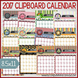 2017 Decorative Desk Calendar, Dated PRINTABLE-My Computer is My Canvas