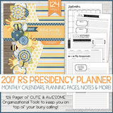 2017 RS Presidency Planner PRINTABLE-My Computer is My Canvas