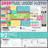 2019 Primary MUSIC LEADER Planner PRINTABLE-My Computer is My Canvas