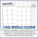 2020 EVERYDAY Personal Planner {Inside Pages Only} EDITABLE Printable