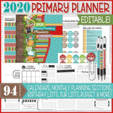 2020 PRIMARY PRESIDENCY PLANNER Printable (EDITABLE)