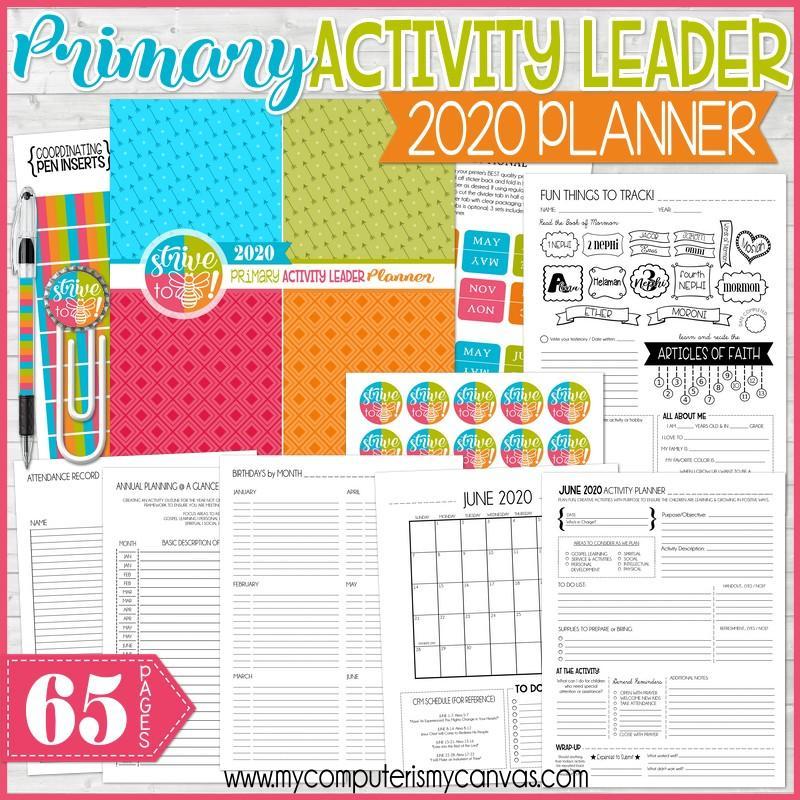 2020 Primary ACTIVITY LEADER PLANNER {Editable} PRINTABLE – My Computer ...
