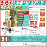 2020 Primary MUSIC LEADER Planner {EDITABLE} PRINTABLE
