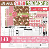 2020 Relief Society Planner + Sept-Dec 2019 PRINTABLE