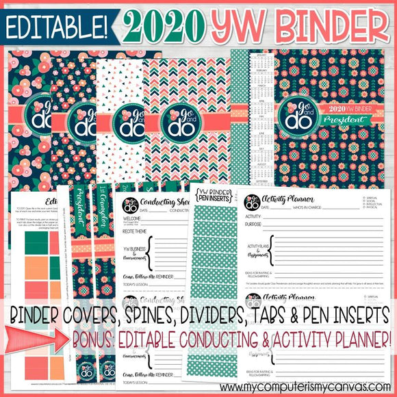 2020 Young Women BINDER Printables (EDITABLE) – My Computer is My Canvas