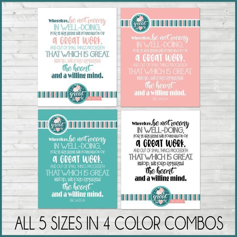 2021 YW Theme {D&C 654:33-34} Scripture Art PRINTABLE – My Computer is ...