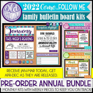 2022 CFM Family Bulletin Board Kits "PRE-ORDER" BUNDLE {JAN-DEC} PRINTABLE