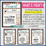 2022 CFM Old Testament "FAUX" Bulletin Board Sheets {AUGUST} PRINTABLE