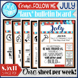 2022 CFM Old Testament "FAUX" Bulletin Board Sheets {JULY} PRINTABLE