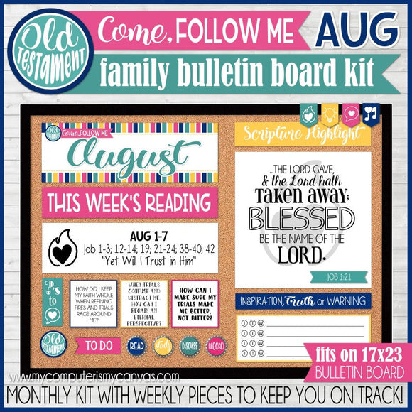 2022 CFM Old Testament Family Bulletin Board Kit {AUGUST} PRINTABLE