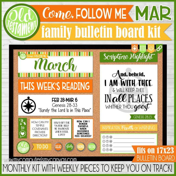2022 CFM Old Testament Family Bulletin Board Kit {MARCH} PRINTABLE