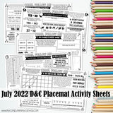 2022 CFM Old Testament Placemat Activity Sheets {JULY} PRINTABLE