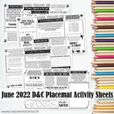 2022 CFM Old Testament Placemat Activity Sheets {JUNE} PRINTABLE