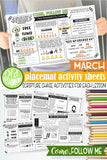2022 CFM Old Testament Placemat Activity Sheets {MARCH} PRINTABLE