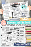 2022 CFM Old Testament Placemat Activity Sheets {MAY} PRINTABLE