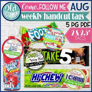 2022 CFM Old Testament Weekly Handout Tags {AUGUST} PRINTABLE