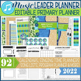 2022 Primary MUSIC LEADER Planner {EDITABLE} PRINTABLE