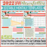 2022 Young Women {NEWSLETTER TEMPLATES} Printables