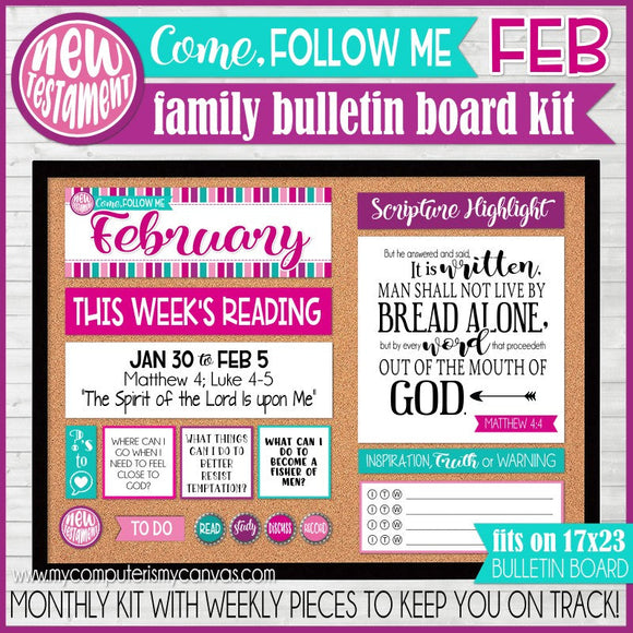 2023 CFM New Testament Family Bulletin Board Kit {FEBRUARY} PRINTABLE