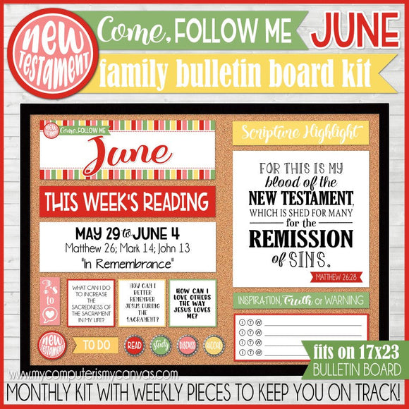 2023 CFM New Testament Family Bulletin Board Kit {JUNE} PRINTABLE