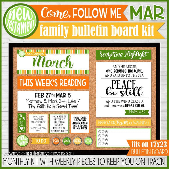 2023 CFM New Testament Family Bulletin Board Kit {MARCH} PRINTABLE