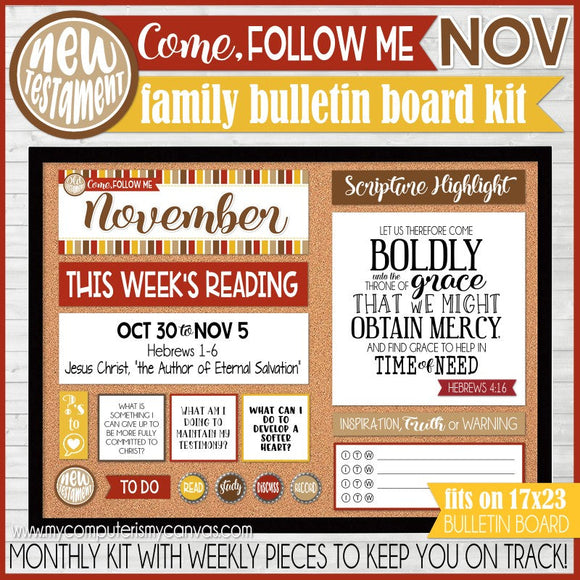 2023 CFM New Testament Family Bulletin Board Kit {NOVEMBER} PRINTABLE