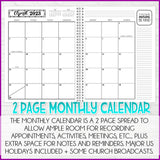 2023 Latter-day Lifestyle Planner {Inside Pages Only} EDITABLE Printable