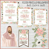 2023 YW Bulletin Board Kit {I CAN DO ALL THINGS THROUGH CHRIST} PRINTABLE