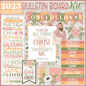 2023 YW Bulletin Board Kit {I CAN DO ALL THINGS THROUGH CHRIST} PRINTABLE