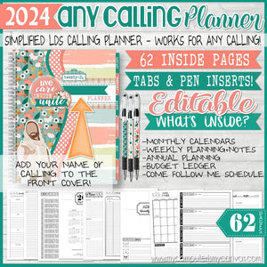 2024 "ANY CALLING" Planner {EDITABLE} PRINTABLE