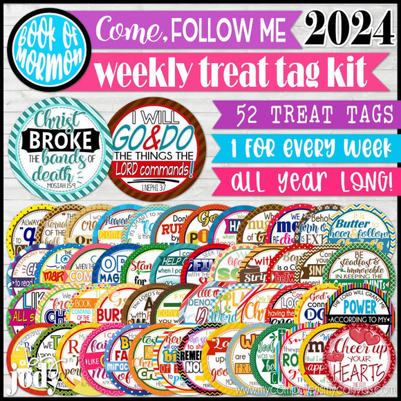2024 CFM Weekly Handout Tags JAN-DEC {BOOK OF MORMON} Printable
