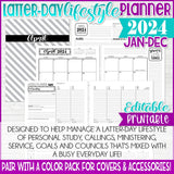 2024 Latter-day Lifestyle Planner {Inside Pages Only} EDITABLE Printable