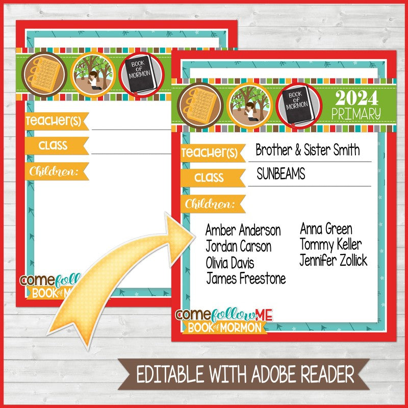 2024 Primary Kit {BINDER, WRISTBANDS, DOOR SIGNS) PRINTABLES – Bloom to ...