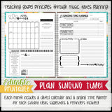 2024 Primary MUSIC LEADER Planner {EDITABLE} PRINTABLE