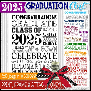 2025 Graduation Subway Art {COLOR BUNDLE} Printable