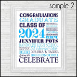 2025 Graduation Subway Art {Personalized} PRINTABLE